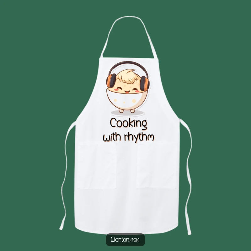 Funny Congee Bowl Apron: Musical Chef Wear, Perfect Kitchen Gift!