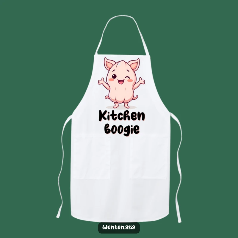 Funny Dancing Wonton Apron: Cook with Rhythm and Fun!