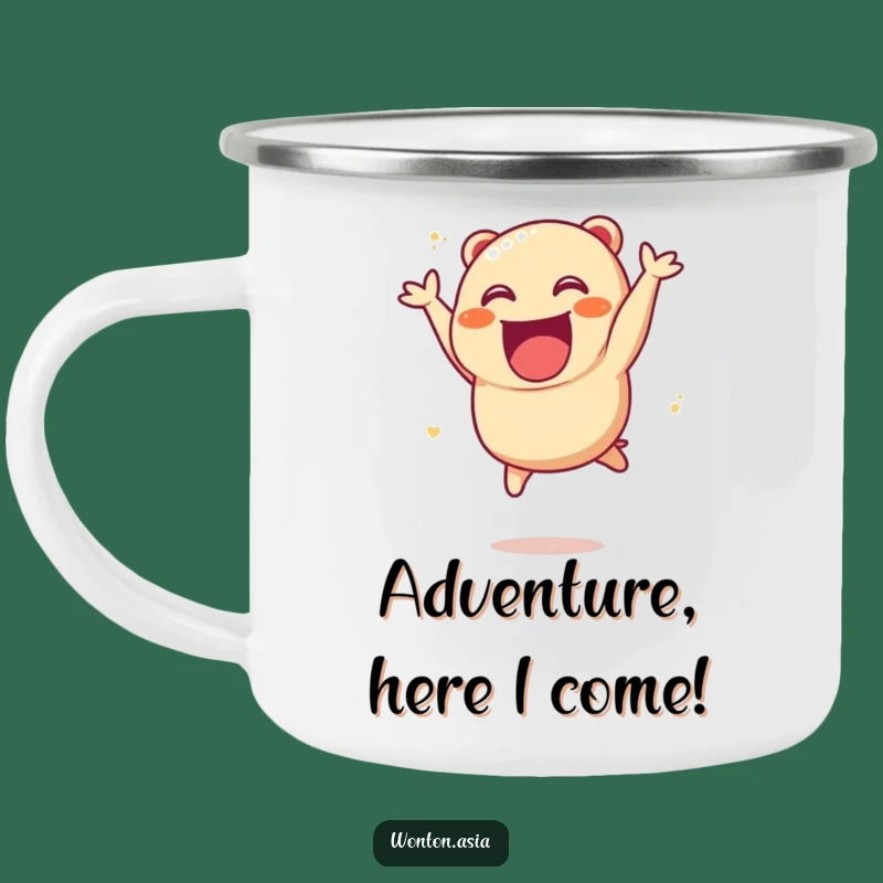 Funny Char Siu Bao Camping Mug: Joyful Dumpling Adventure Cup, Perfect Outdoor Gift!