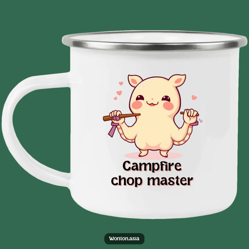 Funny Happy Wonton Camping Mug - Durable & Witty Outdoor Food Gift