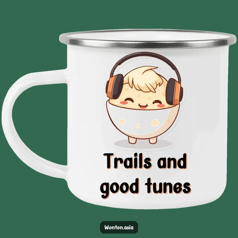 Funny Congee Bowl Camping Mug: Music Lover Outdoor Cup, Perfect Adventure Gift!