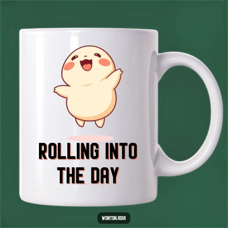 Funny Cheerful Wonton Mug - Hilarious Dumpling & Foodie Gift Idea