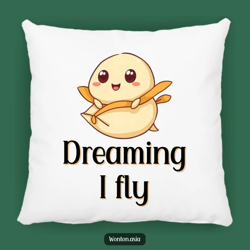 Funny Flying Dumpling Wonton Pillow: Cozy Adventures, Happy Dreams!