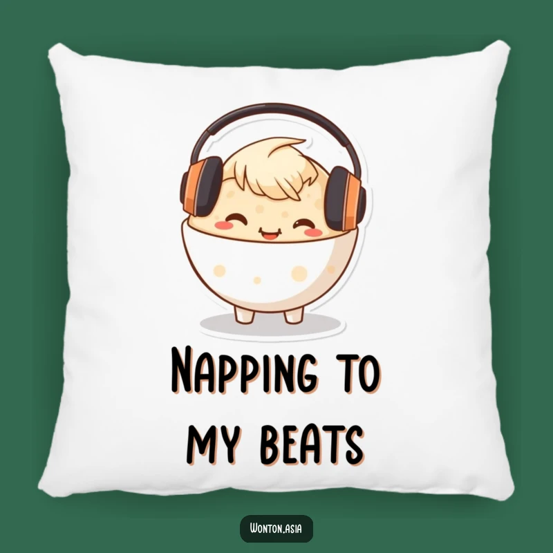 Funny Congee Bowl Pillow: Cozy Music Comfort, Perfect Relaxing Gift!