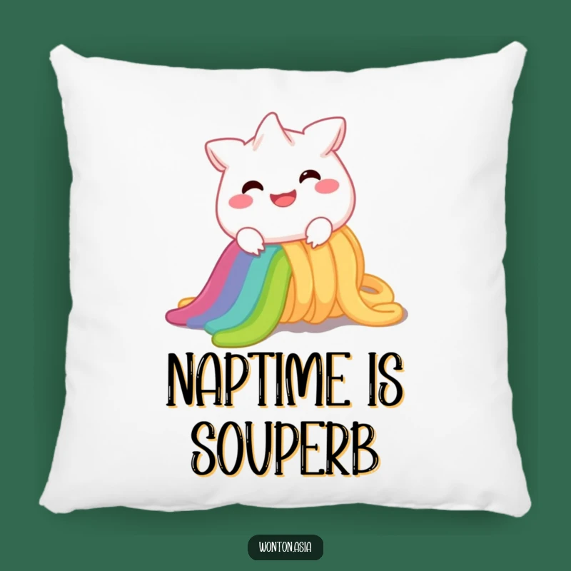 Funny Wonton Rainbow Noodle Pillow: Cozy Comfort and Cheerful Design, Hilarious Gift!