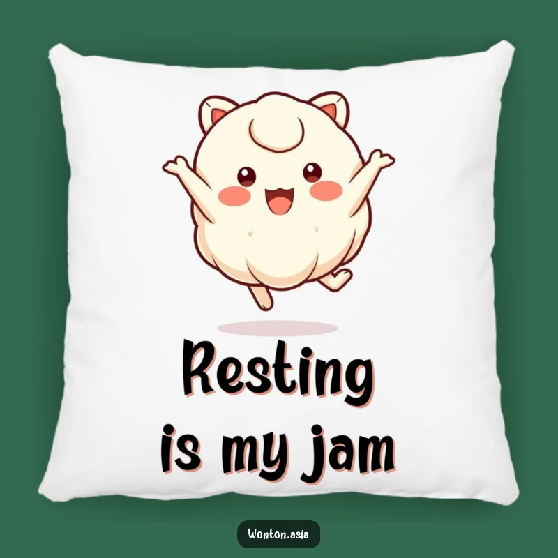 Funny Happy Wonton Pillow: Cozy Comfort with a Dumpling Smile