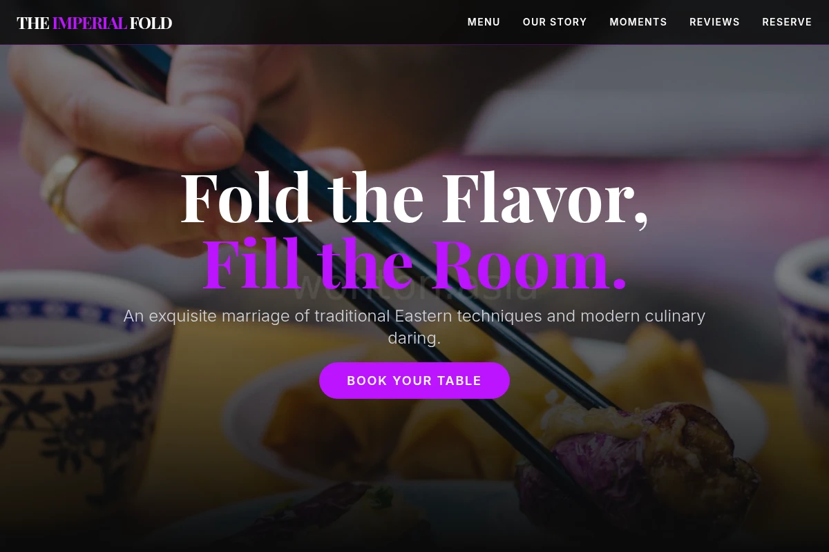 Savory Asian Fusion Food