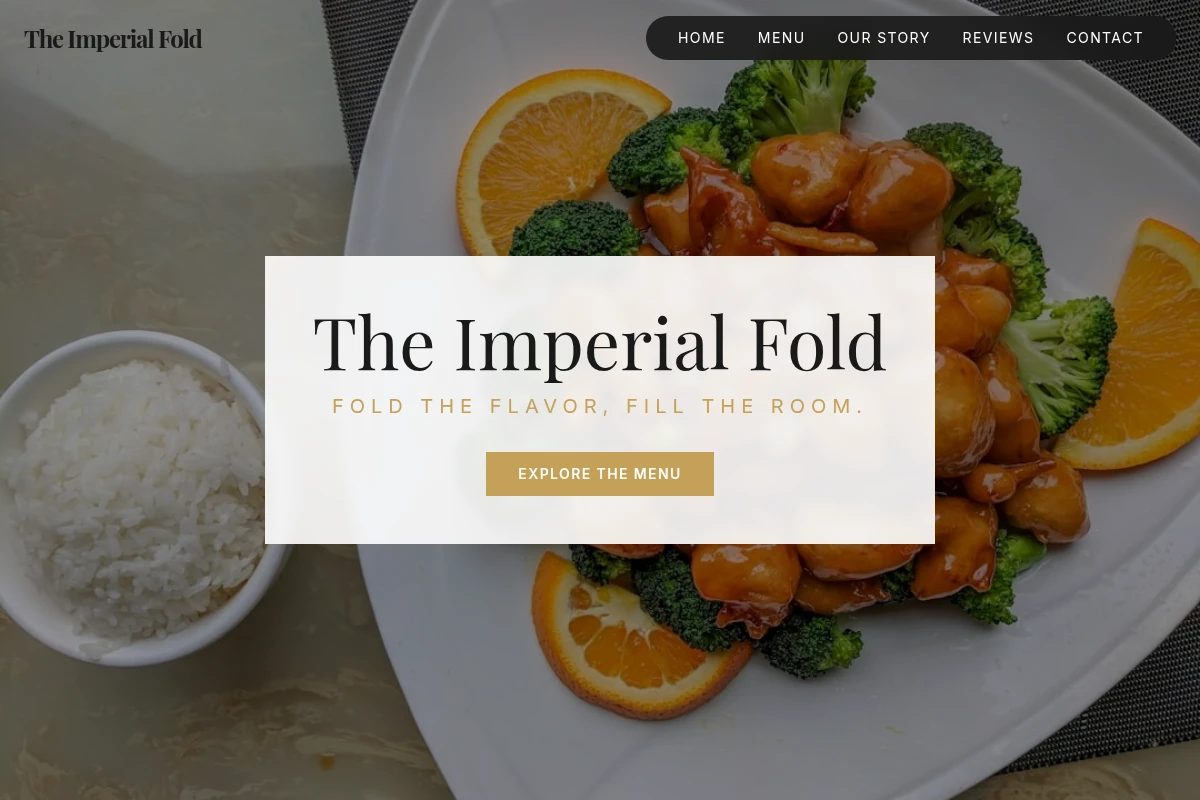 Sizzle Chinese Food
