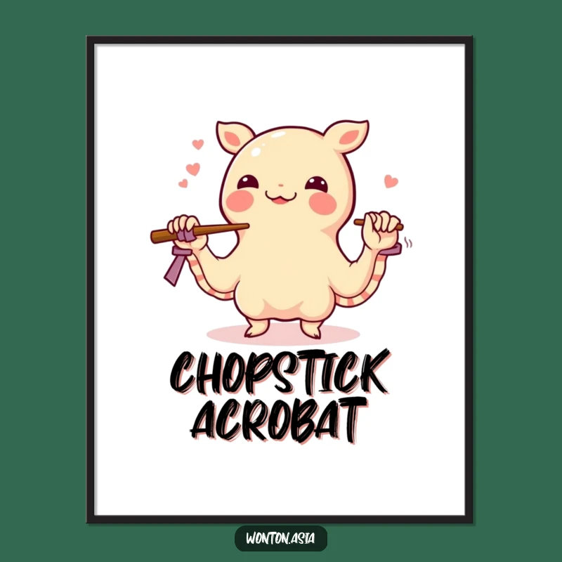 Funny Happy Wonton Juggling Digital Art - Instant Food & Humorous Decor