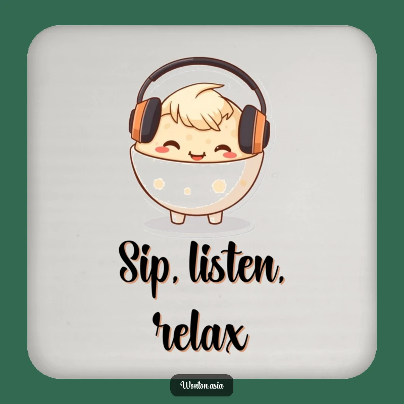 Funny Congee Bowl Coaster: Music Lover Table Protector, Perfect Host Gift!