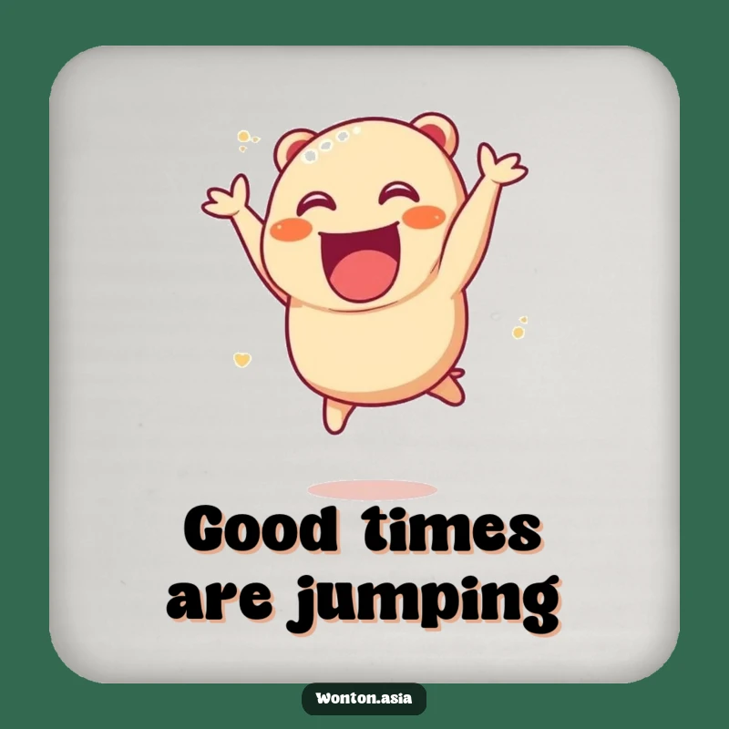 Funny Char Siu Bao Coaster: Excited Dumpling Table Protector, Perfect Host Gift!