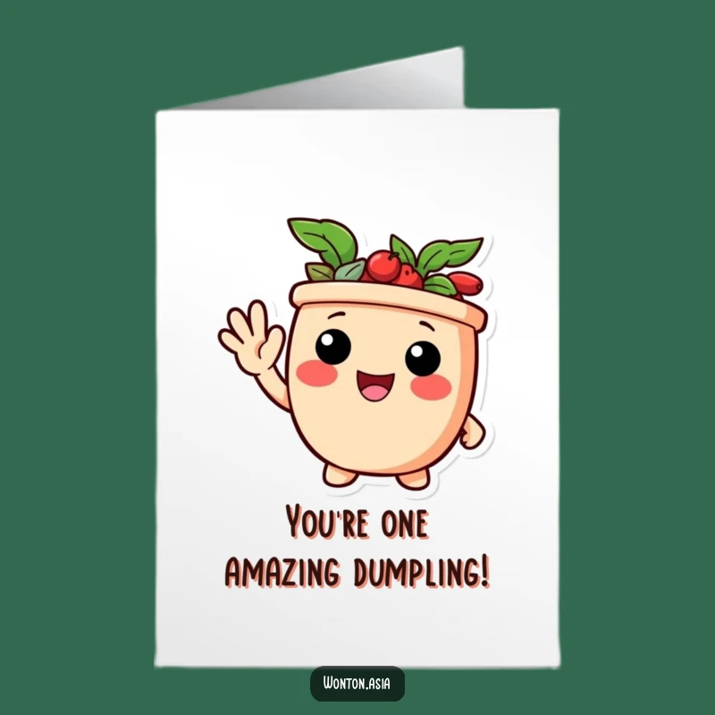 Free Printable Potsticker Congrats Card: Funny Downloadable Gift for a Delicious Win!
