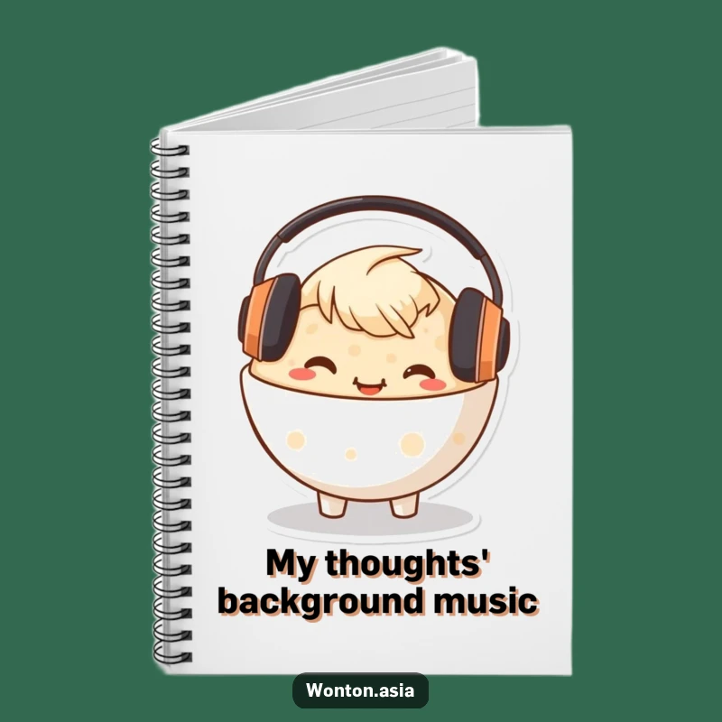 Funny Congee Bowl Notebook: Music Lover Journal, Perfect Writing Gift!