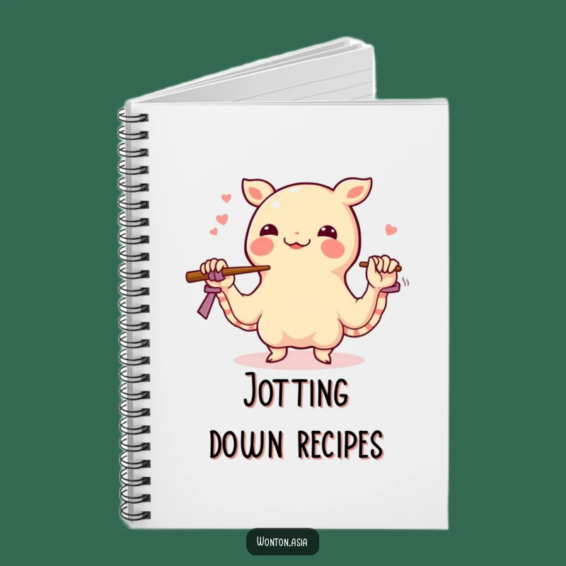Funny Happy Wonton Juggling Notebook - Foodie Journal & Skill Diary