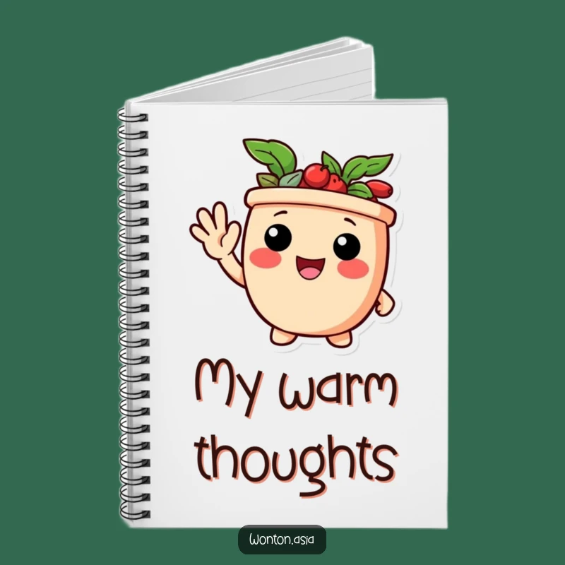 Funny Waving Potsticker Notebook: Delighted Journal - Perfect Funny Gift!