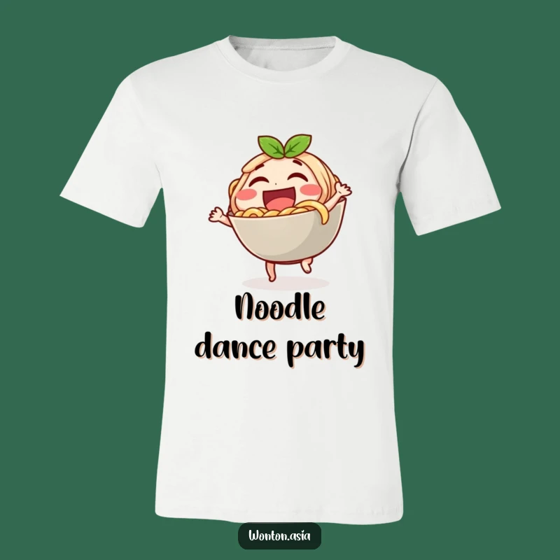 Funny Dancing Noodle Bowl T-Shirt: Laughing Character Tee - Great Funny Gift!
