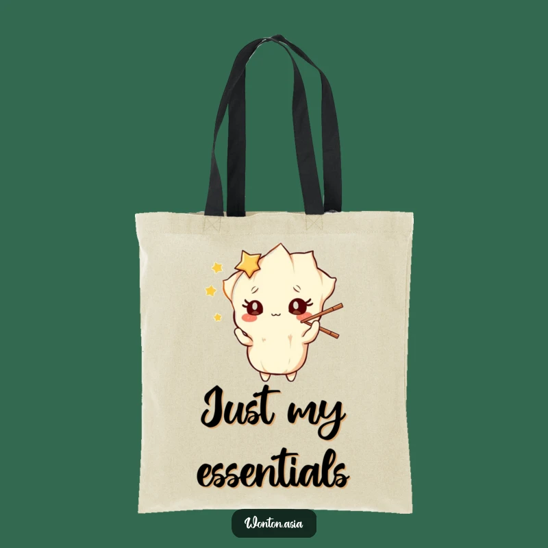 Funny Wonton Chopstick Juggling Tote Bag: Carry Your Style and Snacks!